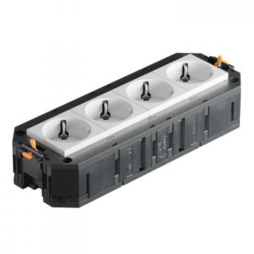 UT4 universal support, with cover plate for Modul 45® devices, system length 208 mm
