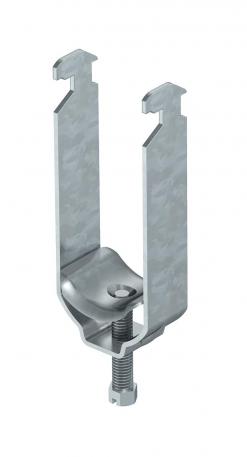 Clamp clip, double, metal pressure trough