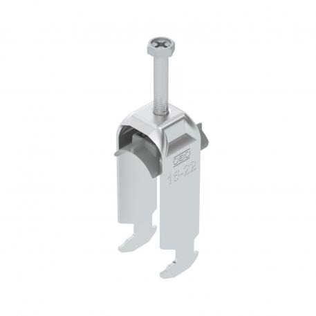Clamp clip 2056 H-foot, 2-fold, plastic pressure sleeve, AI 16 | 22 | 2