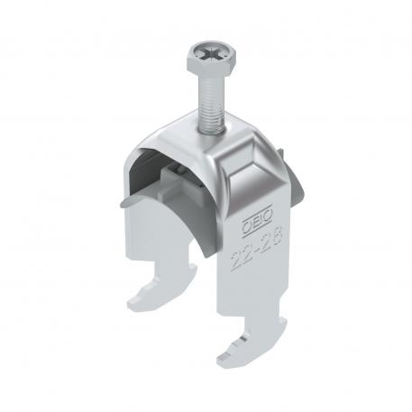 Clamp clip 2056 H-foot 1-fold, plastic pressure sleeve, AI 22 | 28 | 2