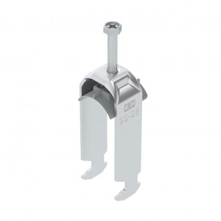 Clamp clip 2056 H-foot, 2-fold, plastic pressure sleeve, AI 22 | 28 | 2