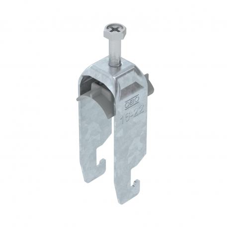 Clamp clip 2056 U-foot, 2-fold, plastic pressure sleeve, FT 16 | 22 | 3