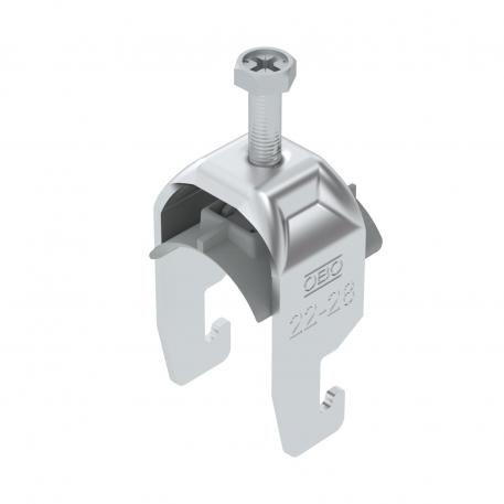 Clamp clip 2056 U-foot, 1-fold, plastic pressure sleeve, AI 22 | 28 | 2