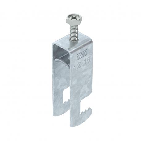 Clamp clip 2056 F-foot, 2-fold, metal pressure sleeve, FT 12 | 16 | 3