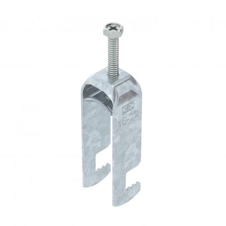 Clamp clip 2056 F-foot, 2-fold, metal pressure sleeve, FT 16 | 22 | 3