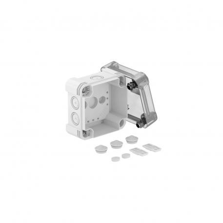 Junction box X 04 102x102x60 | 7 | IP67 | 7 x Ø20/25 | Grey / transparent