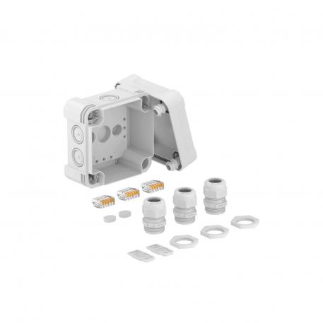 Junction box X 04 with cable glands and plug-in terminals