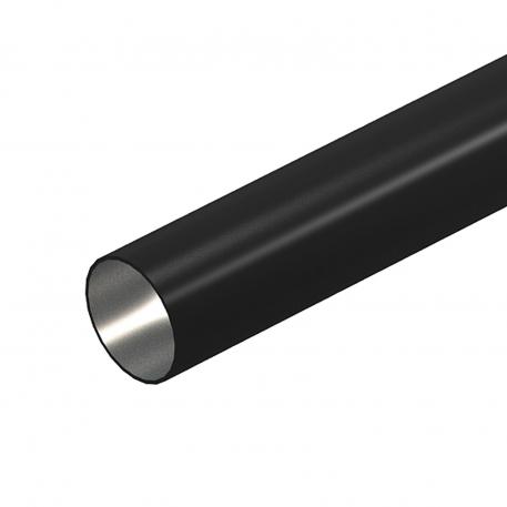 Black powder-coated steel pipe, without thread