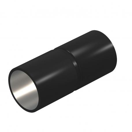 Black powder-coated steel sleeve, without thread