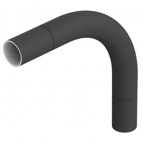 Black powder-coated steel bend, without thread
