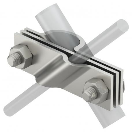 Connection clip for earthing rod, universal