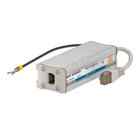 Combination arrester for 4-wire information technology systems with RJ45 4 | Combined protection, 4 wires + shield |  | 6 | RJ45