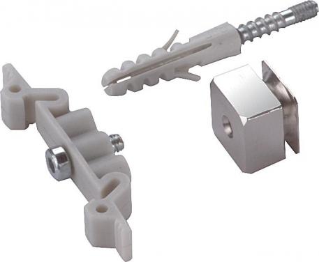 Fastening set for DIN profile rail