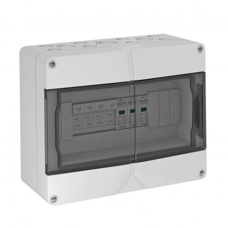 Photovoltaic housing with 4 fuses 10 A IP65