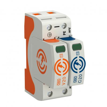 Surge arrester V20, 1-pole + NPE, 320 V 1+N/PE | 320 | IP20