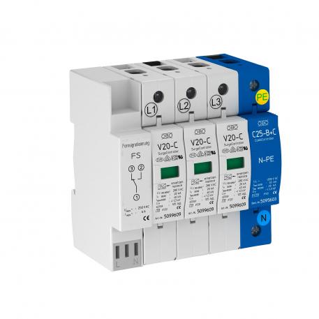 Surge arrester with remote signalling V20+NPE 3+N/PE | 280 | IP20