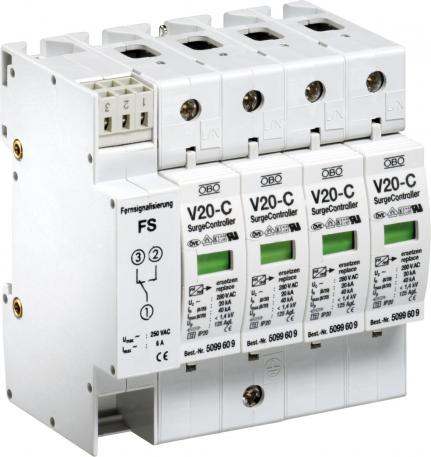 Surge arrester with remote signalling V20