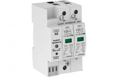 Surge arrester with audible signalling 280 V