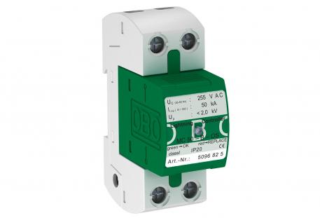 Lightning current arrester, 1-pole with function display 