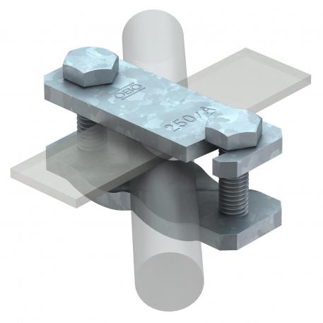 Diagonal clamp for flat conductors and round conductors FT