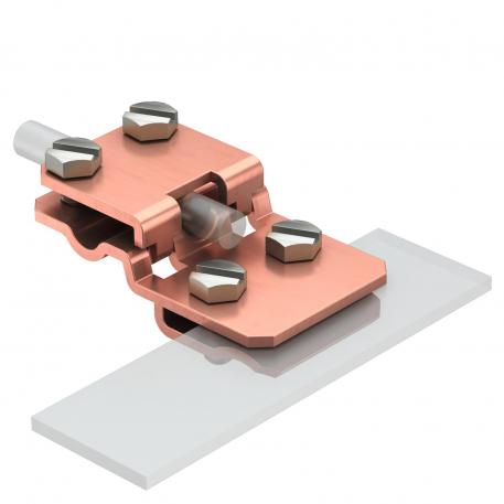 Folding clamp and connection terminal up to 10 mm plate thickness Cu