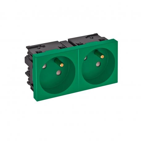 33° socket, Connect 45, with earthing pin, double, mint green 2 | Double 33° | Mint green; RAL 6029