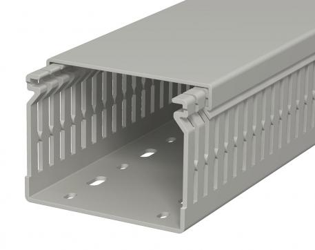 Wiring trunking, type LK4 N 60080 2000 | 80 | 60 | Base perforation | Stone grey; RAL 7030