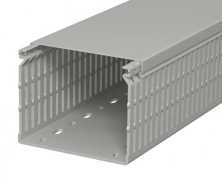 Wiring trunking, type LK4 N 80100 2000 | 100 | 80 | Base perforation | Stone grey; RAL 7030