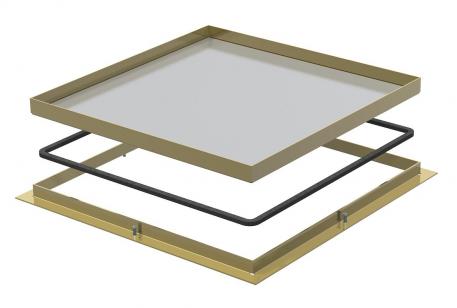 Frame cassette for inspection opening, RK, nominal size 350-3, brass